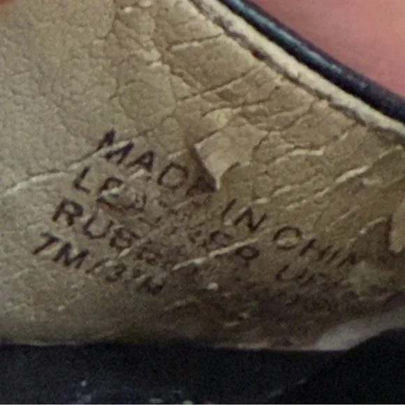 Michael Kors Leather T-Strap Zip Up Wedge Espadrille Black Sandals Women’s 7 GUC - Picture 10 of 11